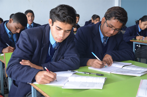 Students receiving attention